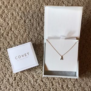 Covet Stella and Dot Pavé Initial A Necklace